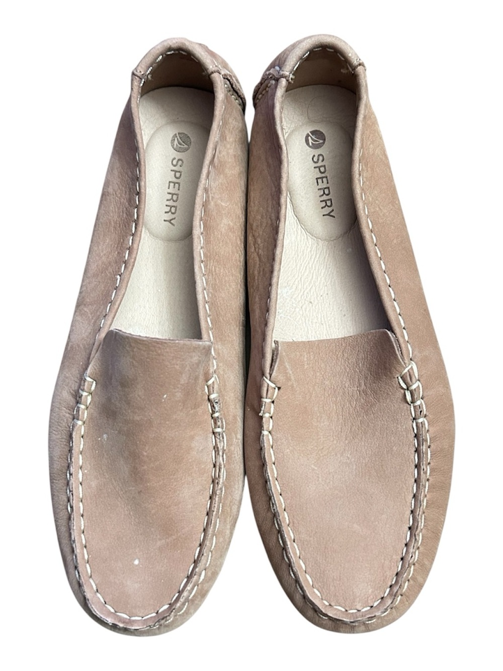 Sperry Taupe Suede Slip-On Moccasins for Women